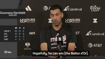 布斯克茨:希望登贝莱夺得金球奖,但很明显一些巴萨球员也配得上